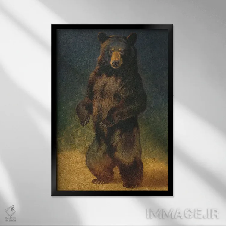 تابلو دکوراتیو مخمل اثر ازرا تاکر - نمای قابدار مشکی