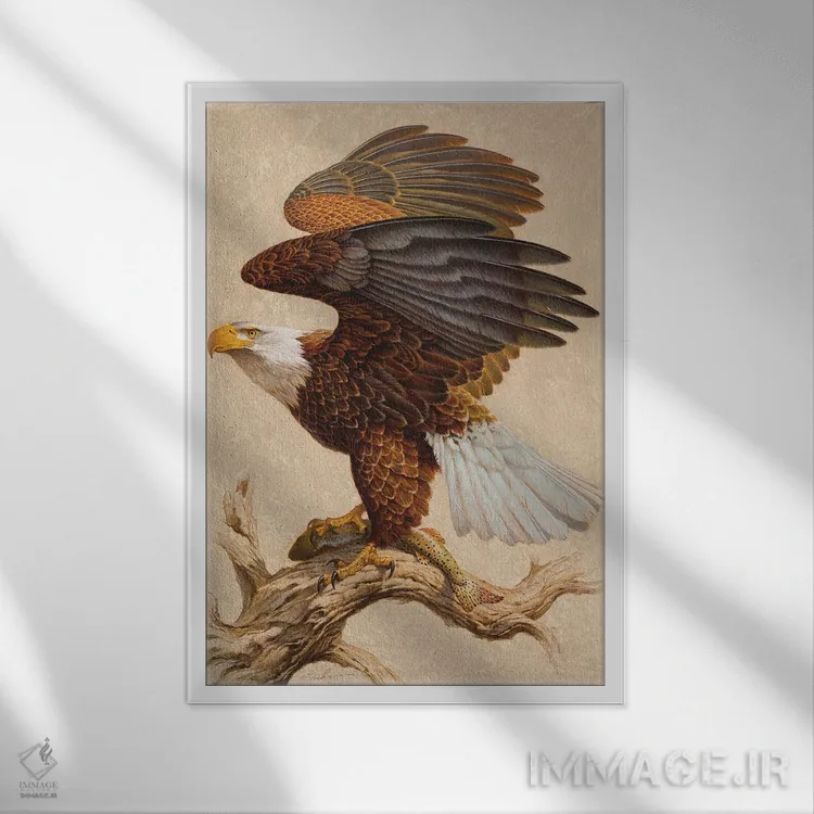 تابلو دکوراتیو دلیران و جسوران اثر ازرا تاکر - نمای قابدار سفید