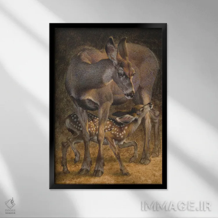 تابلو دکوراتیو زیر پل اثر ازرا تاکر - نمای قابدار مشکی