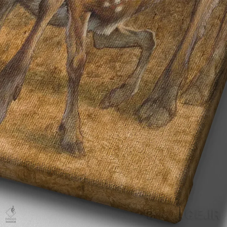 تابلو دکوراتیو زیر پل اثر ازرا تاکر - نمای نزدیک بافت بوم