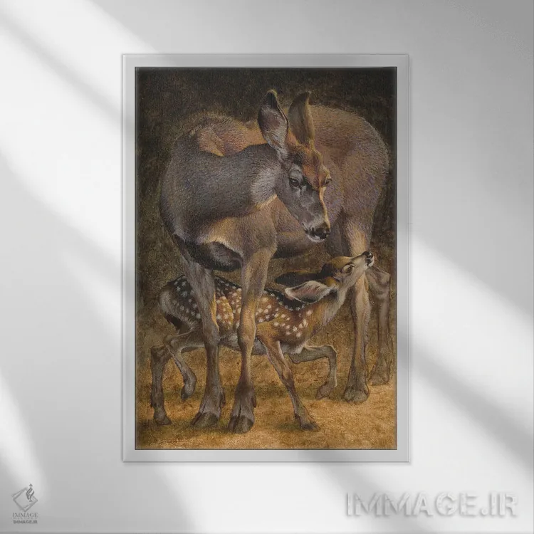 تابلو دکوراتیو زیر پل اثر ازرا تاکر - نمای قابدار سفید