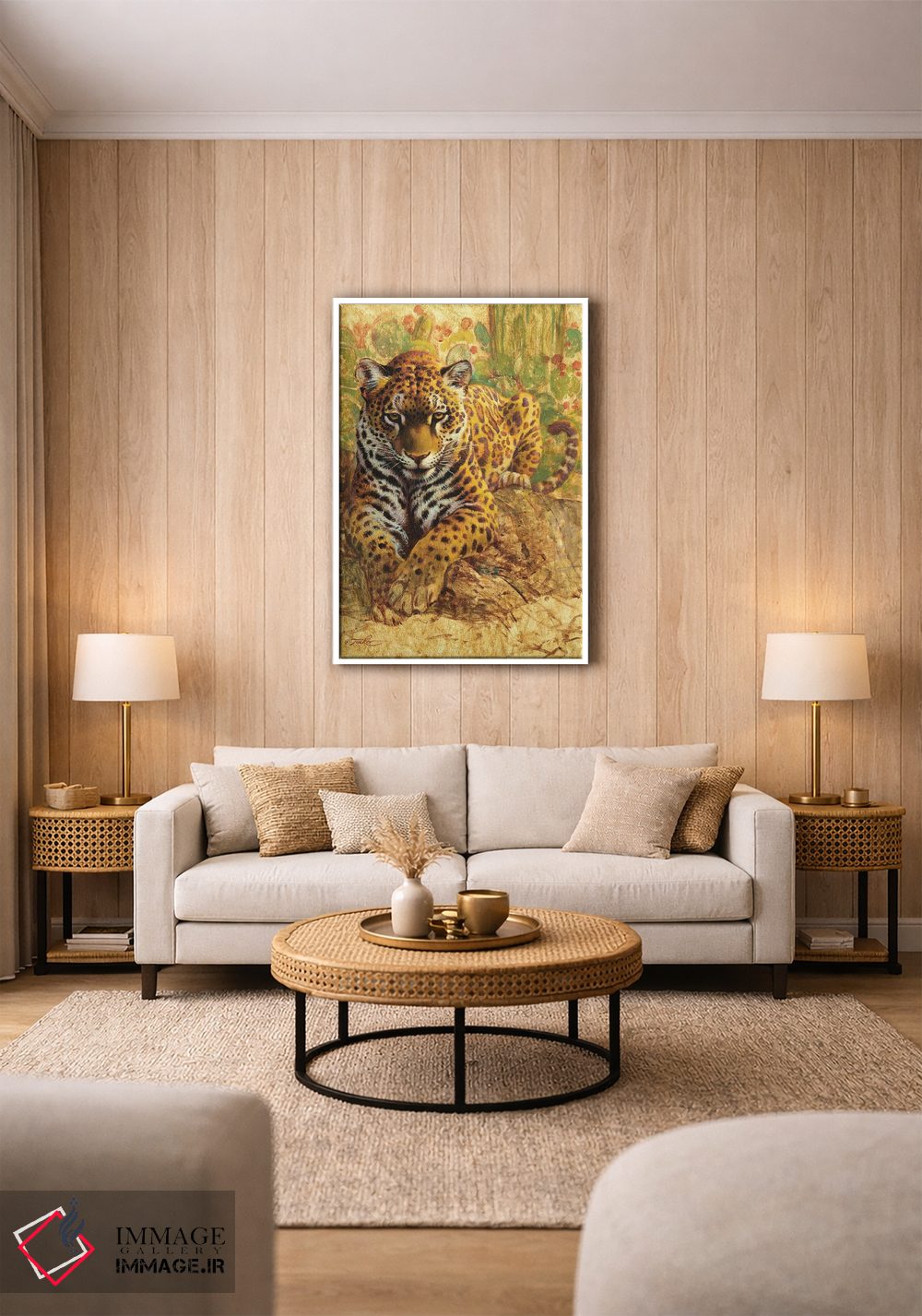 تابلو دکوراتیو ببر آمریکایی اثر ازرا تاکر - D1W