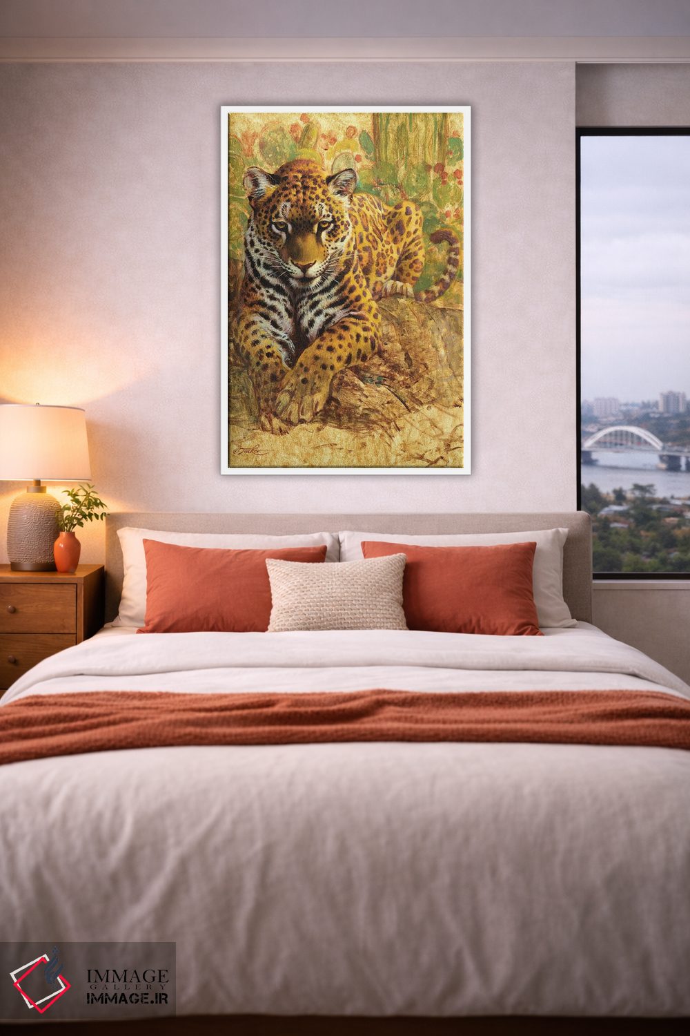 تابلو دکوراتیو ببر آمریکایی اثر ازرا تاکر - D3W