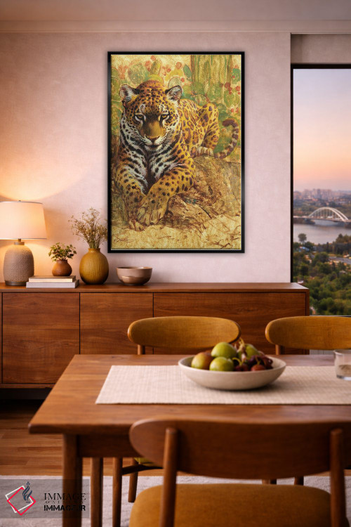 تابلو دکوراتیو ببر آمریکایی اثر ازرا تاکر - D6B