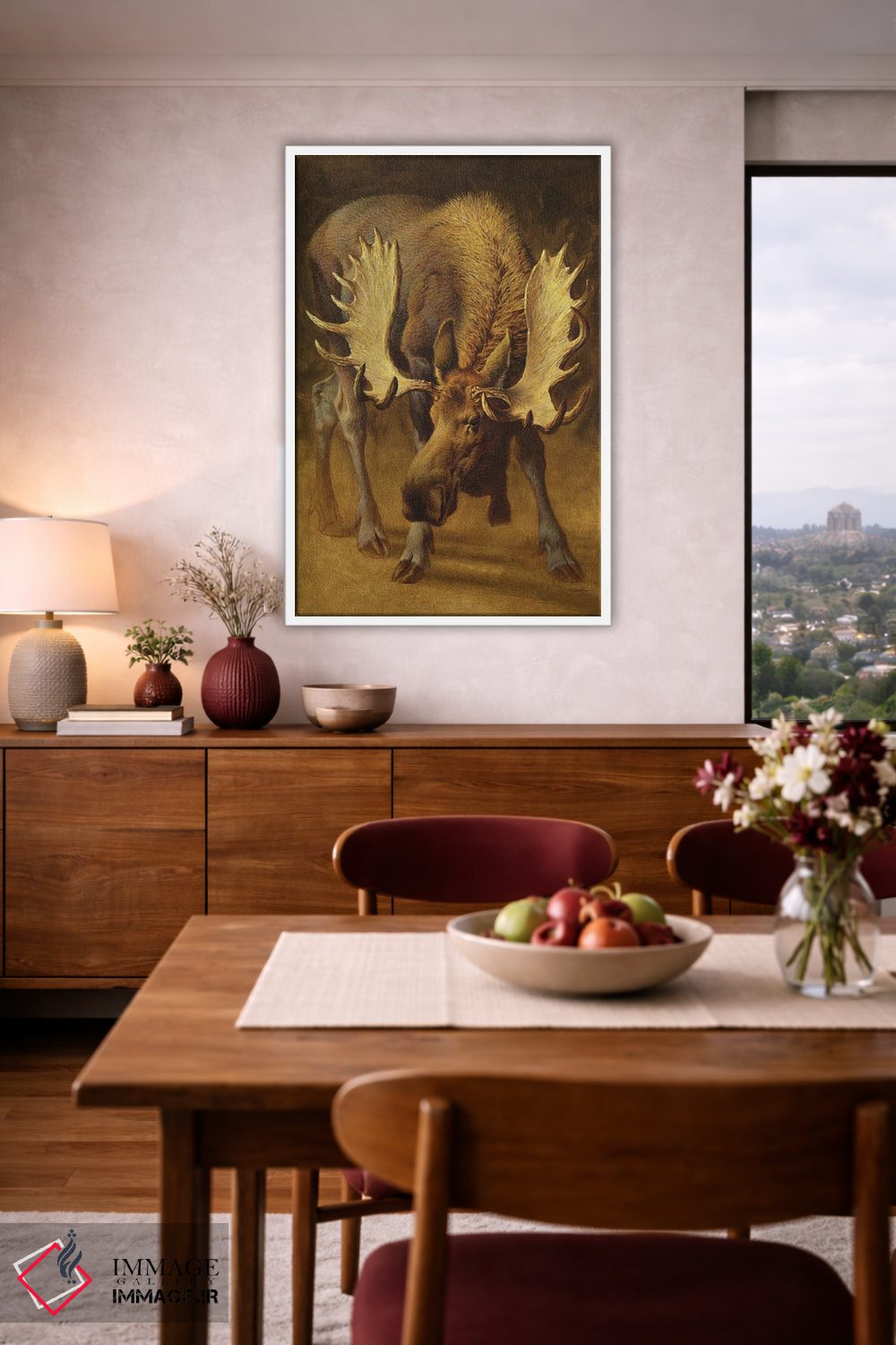 تابلو دکوراتیو گوزن زردستون اثر ازرا تاکر - D3W