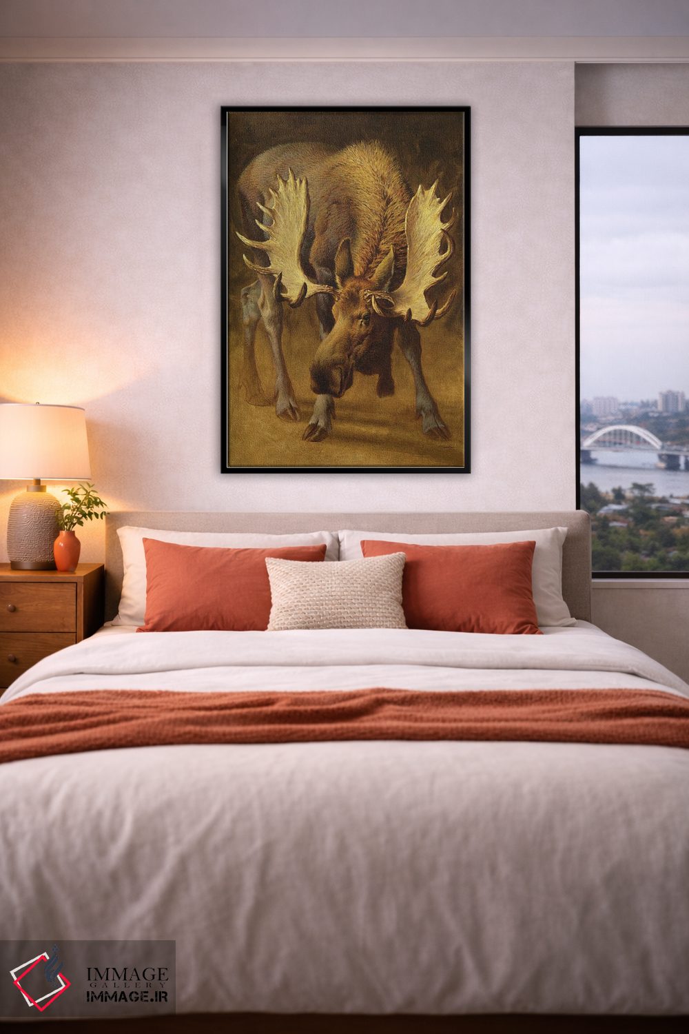 تابلو دکوراتیو گوزن زردستون اثر ازرا تاکر - D5B