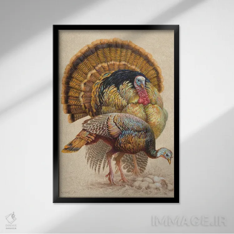 تابلو دکوراتیو انتخاب فرانکلین اثر ازرا تاکر - نمای قابدار مشکی