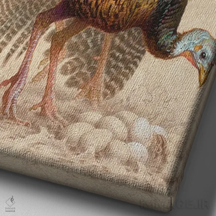 تابلو دکوراتیو انتخاب فرانکلین اثر ازرا تاکر - نمای نزدیک بافت بوم