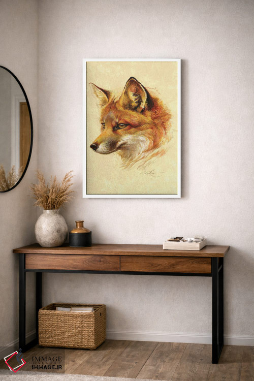 تابلو دکوراتیو پرتره روباه قرمز اثر ازرا تاکر - D2W