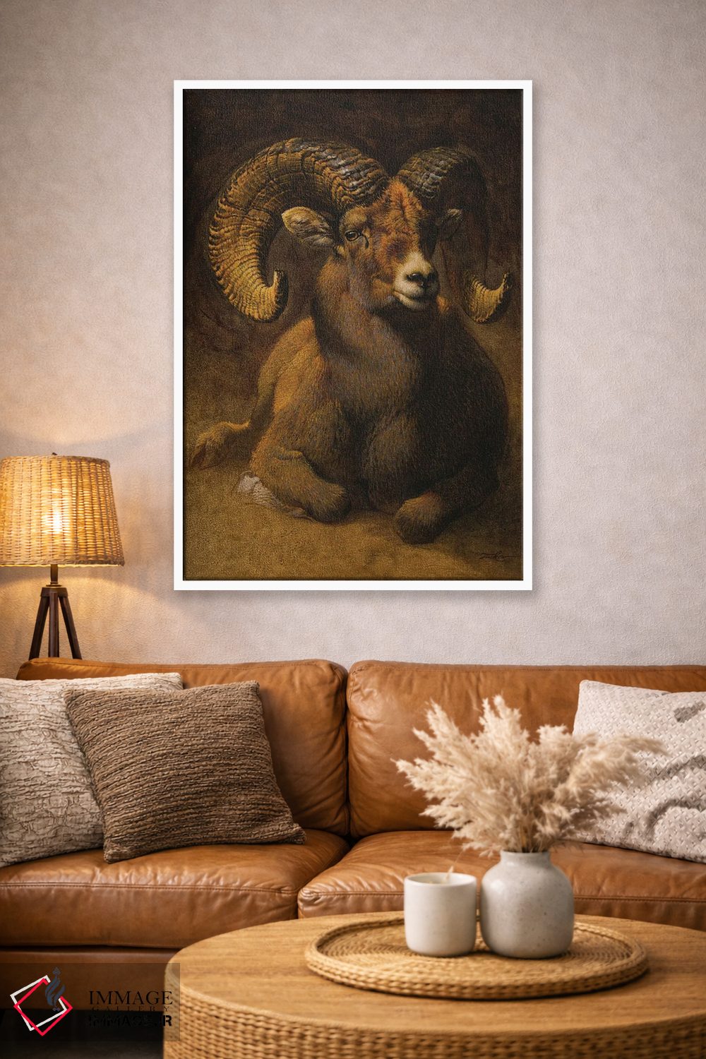 تابلو دکوراتیو قوچ کوهستان راکی اثر ازرا تاکر - D2W