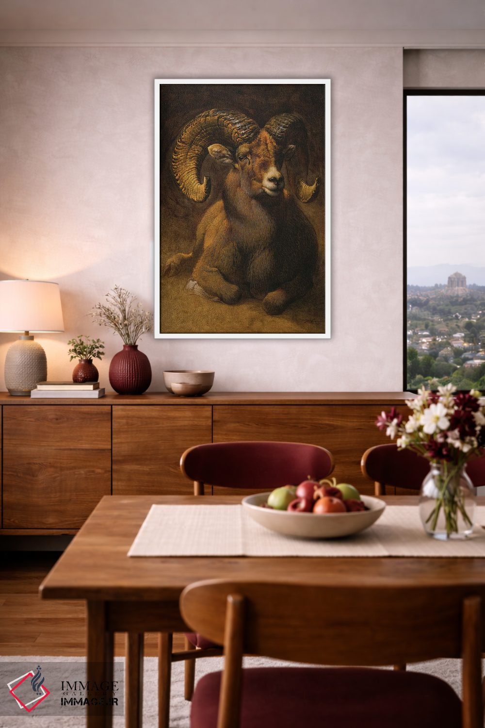 تابلو دکوراتیو قوچ کوهستان راکی اثر ازرا تاکر - D3W