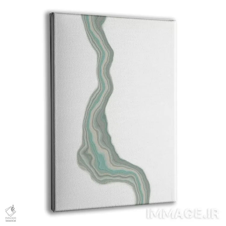 تابلو مینیمال یاقوت کبود ذوب شده اثر فایو بای فایو کالکتیو - نمای پرسپکتیو محصول