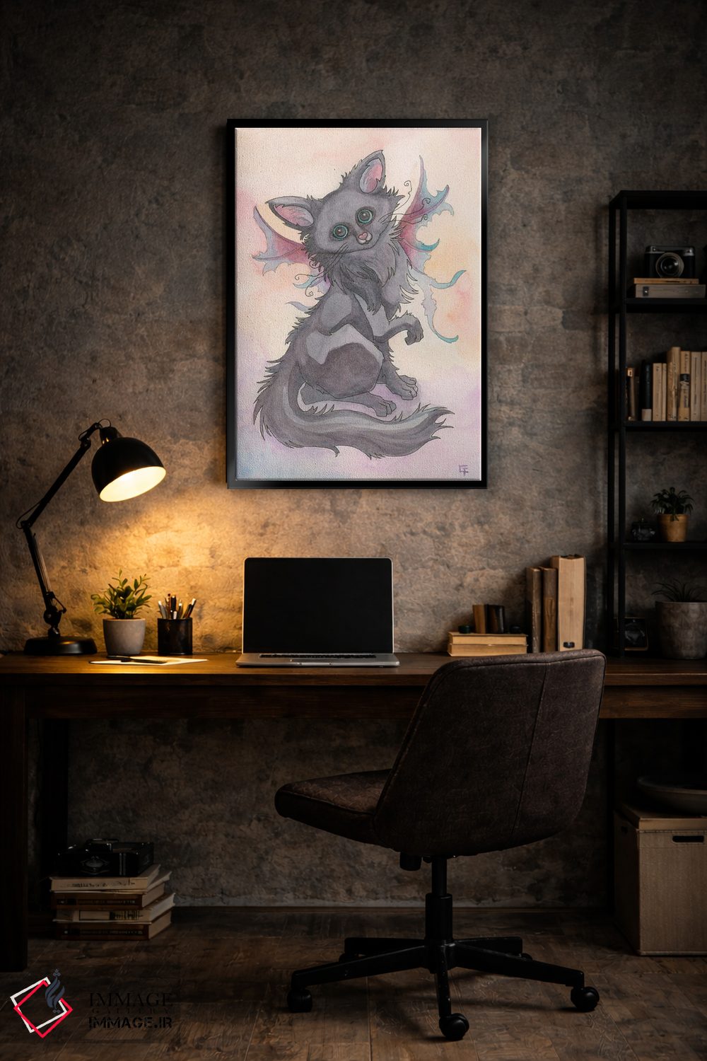تابلو دکوراتیو گربه سپیده دم اثر مایت فلای آرت اند ایلاستریشن - D6B
