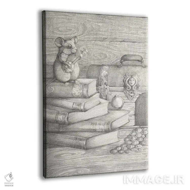 تابلو دکوراتیو لحظه موسیقایی اثر مایت فلای آرت اند ایلاستریشن - نمای پرسپکتیو محصول