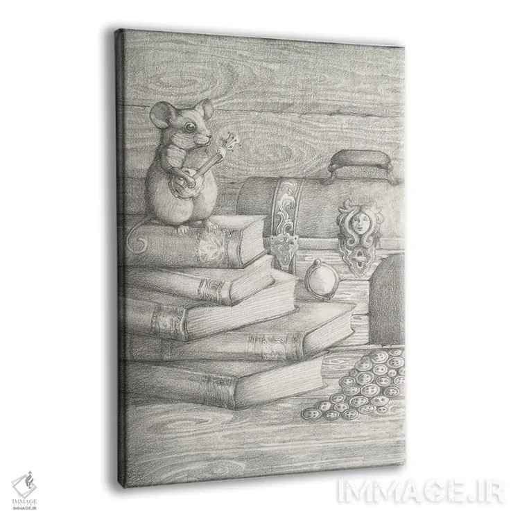 تابلو دکوراتیو لحظه موسیقایی اثر مایت فلای آرت اند ایلاستریشن - نمای پرسپکتیو محصول