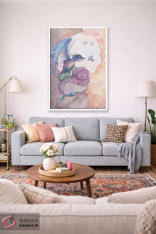 تابلو دکوراتیو چشم اندازی از آسمان اثر مایت فلای آرت اند ایلاستریشن - D1W