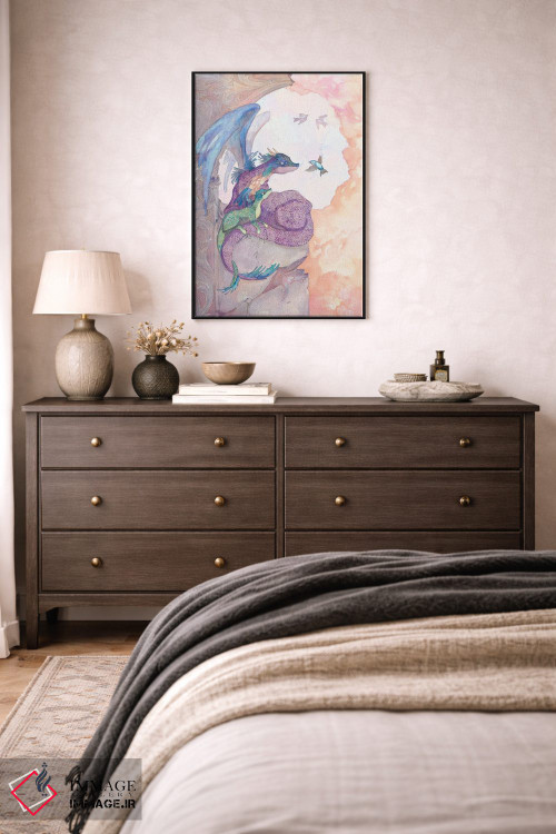 تابلو دکوراتیو چشم اندازی از آسمان اثر مایت فلای آرت اند ایلاستریشن - D3B