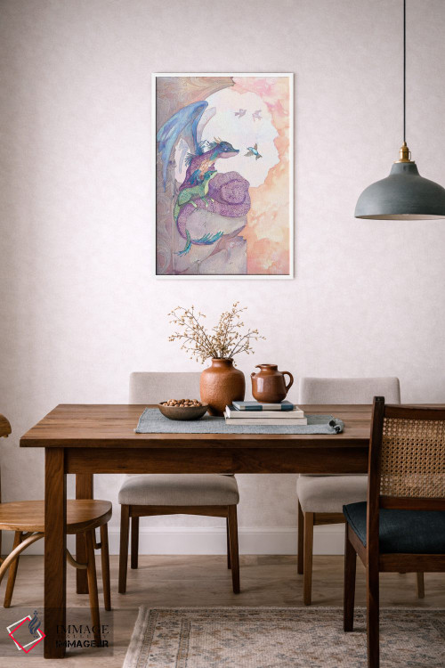 تابلو دکوراتیو چشم اندازی از آسمان اثر مایت فلای آرت اند ایلاستریشن - D5W