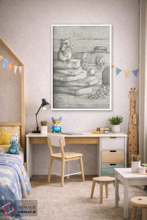 تابلو دکوراتیو لحظه موسیقایی اثر مایت فلای آرت اند ایلاستریشن - D1W