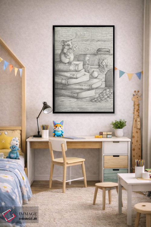 تابلو دکوراتیو لحظه موسیقایی اثر مایت فلای آرت اند ایلاستریشن - D2B