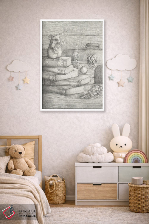 تابلو دکوراتیو لحظه موسیقایی اثر مایت فلای آرت اند ایلاستریشن - D3W