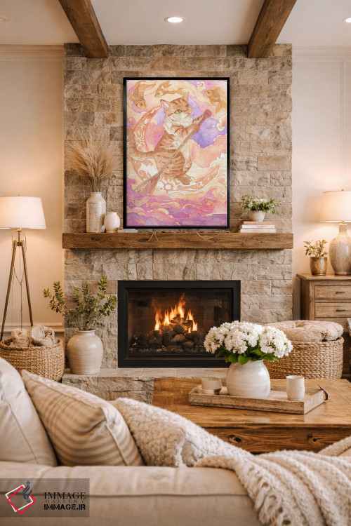 تابلو دکوراتیو میان ماهی های ستاره ای اثر مایت فلای آرت اند ایلاستریشن - D2B