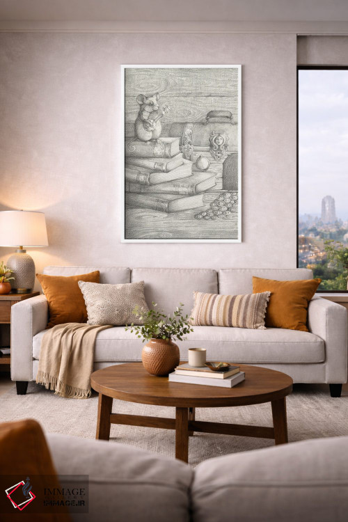 تابلو دکوراتیو لحظه موسیقایی اثر مایت فلای آرت اند ایلاستریشن - D4W