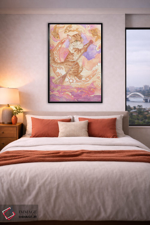 تابلو دکوراتیو میان ماهی های ستاره ای اثر مایت فلای آرت اند ایلاستریشن - D4B