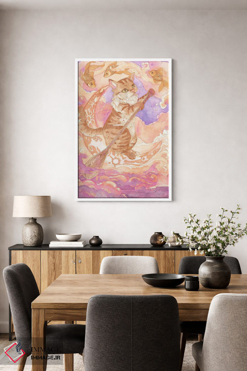 تابلو دکوراتیو میان ماهی های ستاره ای اثر مایت فلای آرت اند ایلاستریشن - D3W