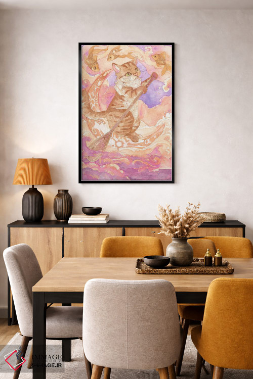 تابلو دکوراتیو میان ماهی های ستاره ای اثر مایت فلای آرت اند ایلاستریشن - D6B