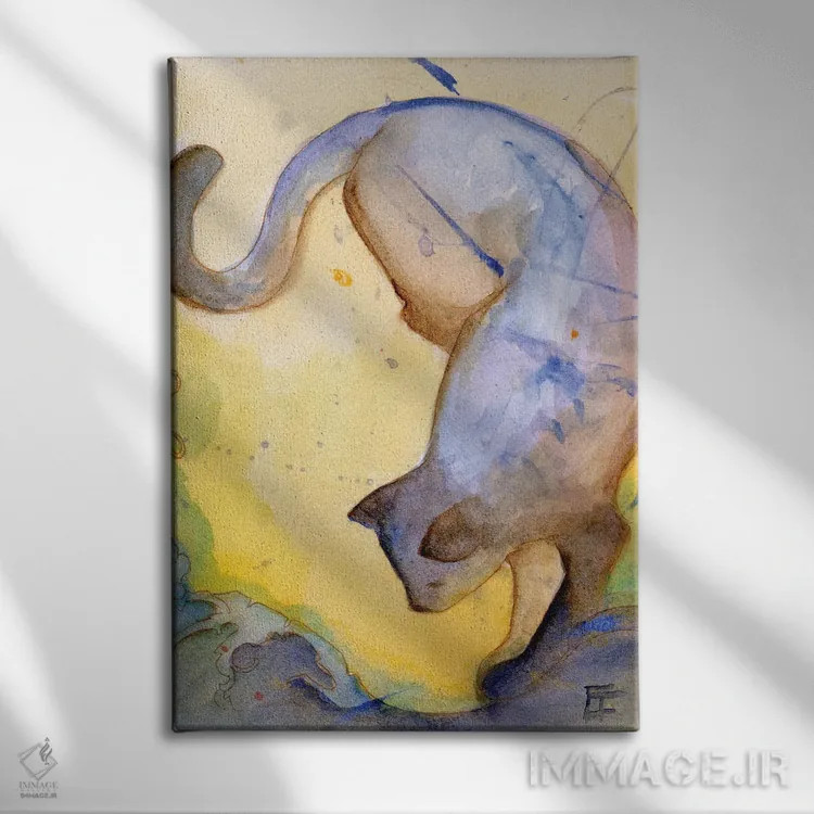 تابلو دکوراتیو کنجکاوی اثر مایت فلای آرت اند ایلاستریشن - نمای روبهرو روی دیوار