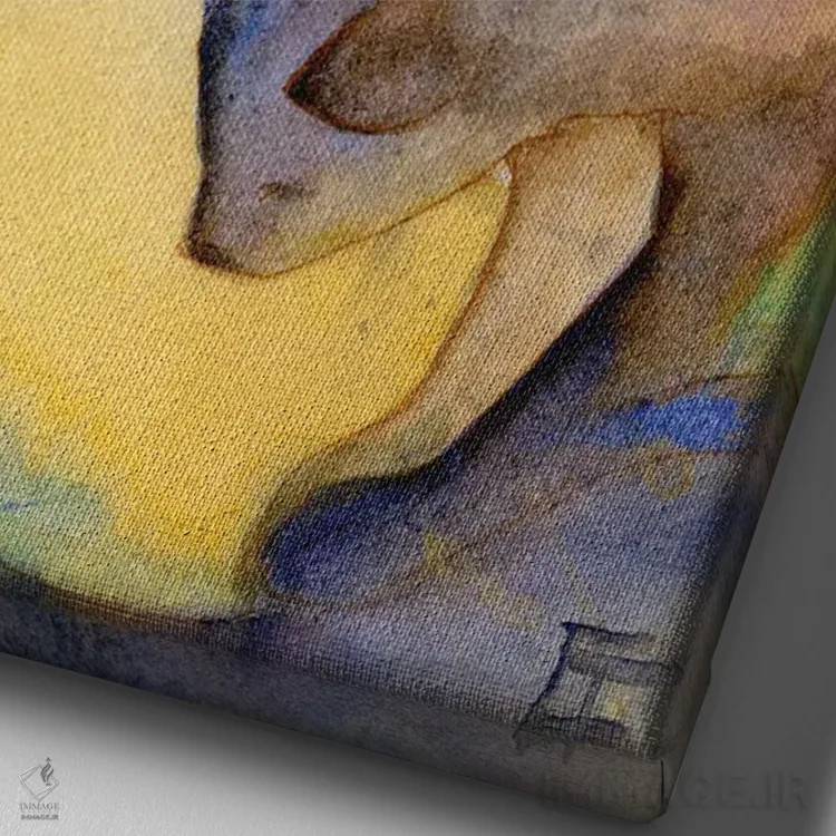 تابلو دکوراتیو کنجکاوی اثر مایت فلای آرت اند ایلاستریشن - نمای نزدیک بافت بوم