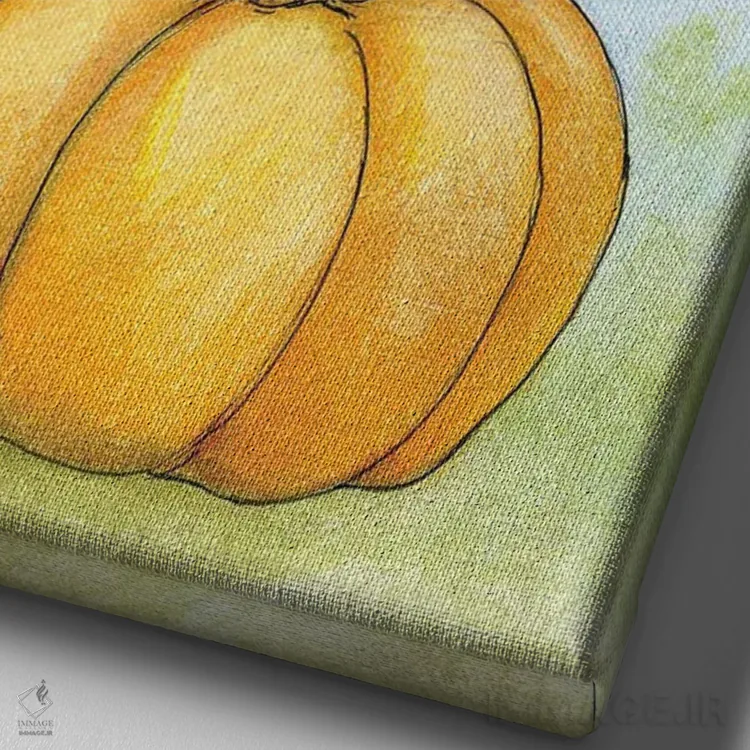 تابلو دکوراتیو شب هالووین جغدی اثر مایت فلای آرت اند ایلاستریشن - نمای نزدیک بافت بوم