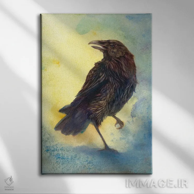 تابلو دکوراتیو سایه اندازی اثر مایت فلای آرت اند ایلاستریشن - نمای روبهرو روی دیوار