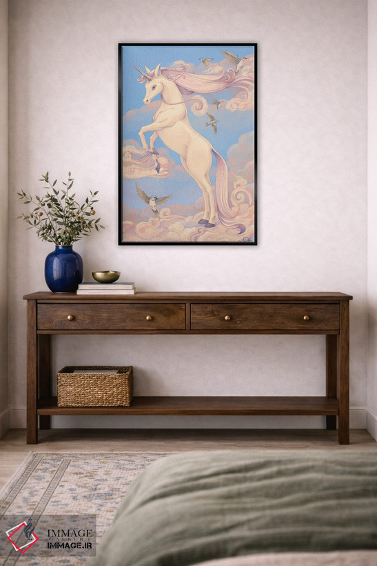 تابلو دکوراتیو تک شاخ اثر مایت فلای آرت اند ایلاستریشن - D6B