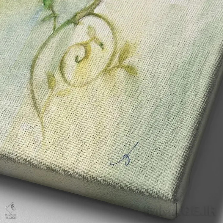 تابلو دکوراتیو پرنده آوازه خوان اثر مایت فلای آرت اند ایلاستریشن - نمای نزدیک بافت بوم