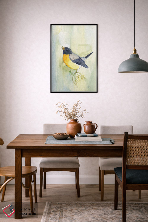 تابلو دکوراتیو پرنده آوازه خوان اثر مایت فلای آرت اند ایلاستریشن - D6B