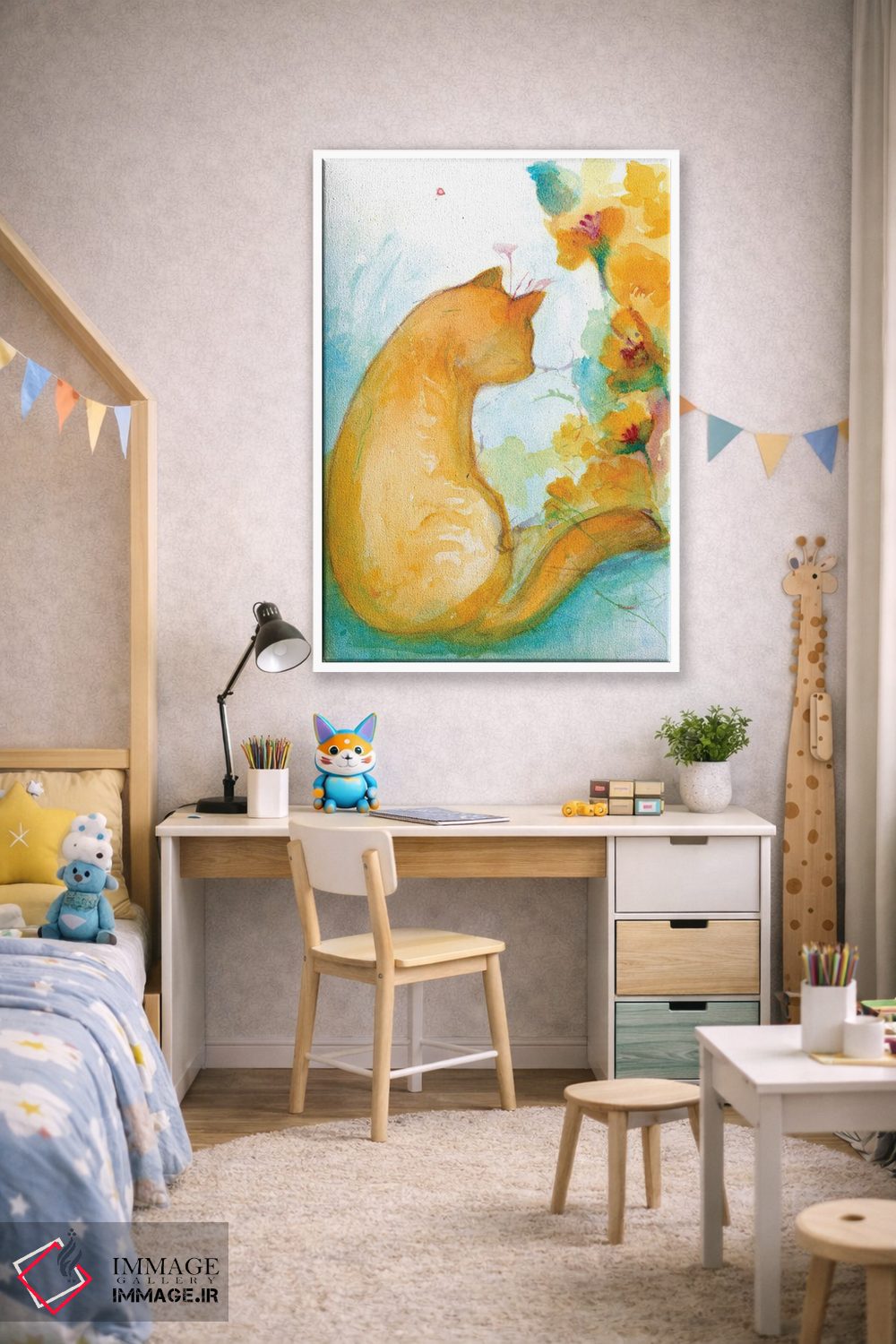 تابلو دکوراتیو شقایق ها اثر مایت فلای آرت اند ایلاستریشن - D1W