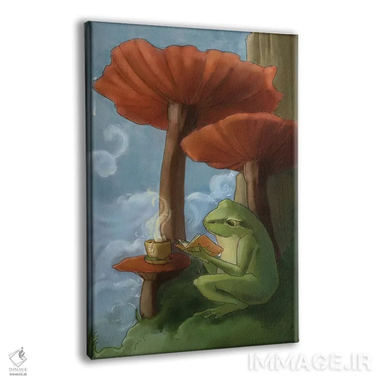 تابلو دکوراتیو قورباغه درختی اورگن اثر مایت فلای آرت اند ایلاستریشن - نمای پرسپکتیو محصول