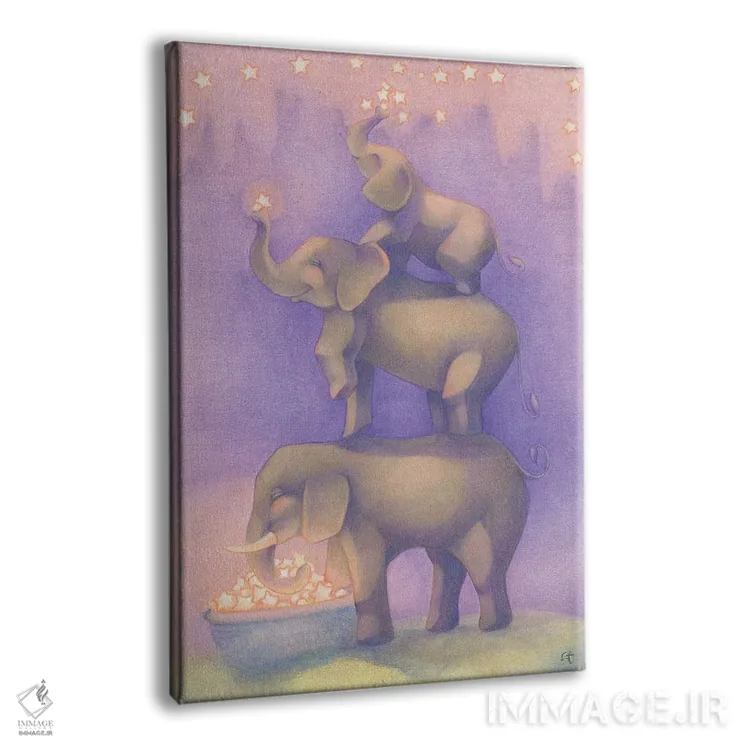 تابلو دکوراتیو نصب ستاره ها اثر مایت فلای آرت اند ایلاستریشن - نمای پرسپکتیو محصول