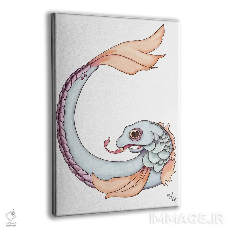 تابلو دکوراتیو حرف هیولایی G اثر مایت فلای آرت اند ایلاستریشن - نمای پرسپکتیو محصول