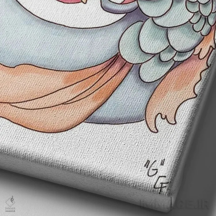 تابلو دکوراتیو حرف هیولایی G اثر مایت فلای آرت اند ایلاستریشن - نمای نزدیک بافت بوم