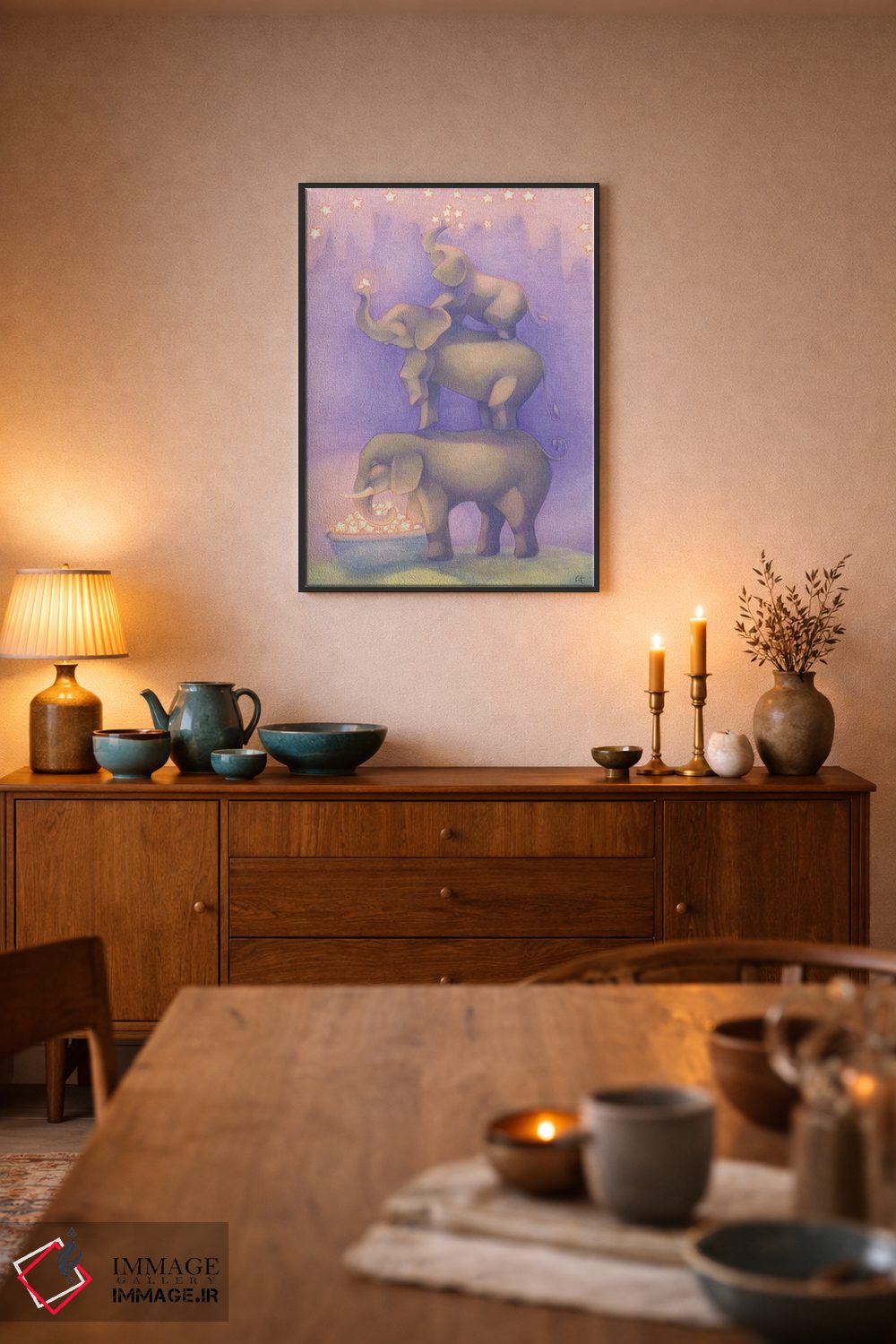 تابلو دکوراتیو نصب ستاره ها اثر مایت فلای آرت اند ایلاستریشن - D6B