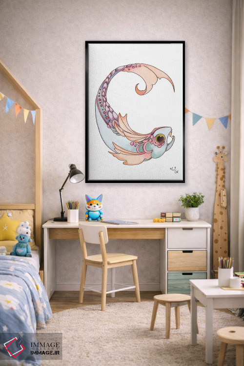 تابلو دکوراتیو حرف هیولایی C اثر مایت فلای آرت اند ایلاستریشن - D2B