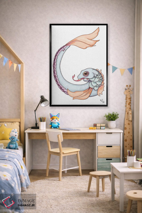 تابلو دکوراتیو حرف هیولایی G اثر مایت فلای آرت اند ایلاستریشن - D1B