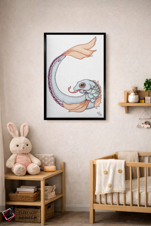 تابلو دکوراتیو حرف هیولایی G اثر مایت فلای آرت اند ایلاستریشن - D4B