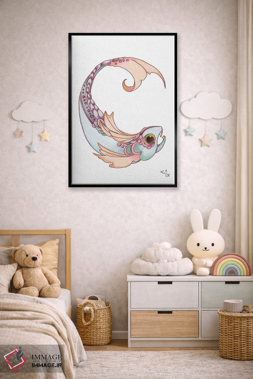 تابلو دکوراتیو حرف هیولایی C اثر مایت فلای آرت اند ایلاستریشن - D4B