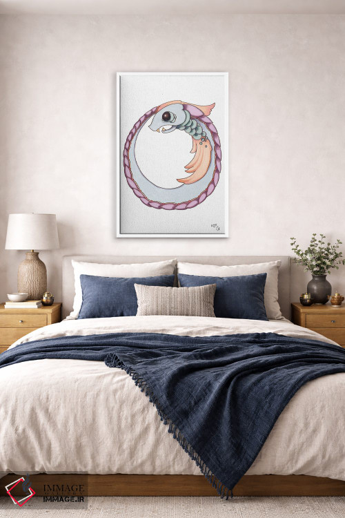 تابلو دکوراتیو حرف هیولایی O اثر مایت فلای آرت اند ایلاستریشن - D5W