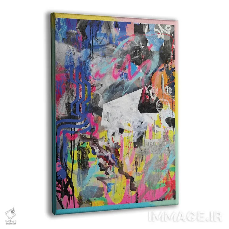 تابلو انتزاعی آبسترا اثر فیموس ون دد - نمای پرسپکتیو محصول