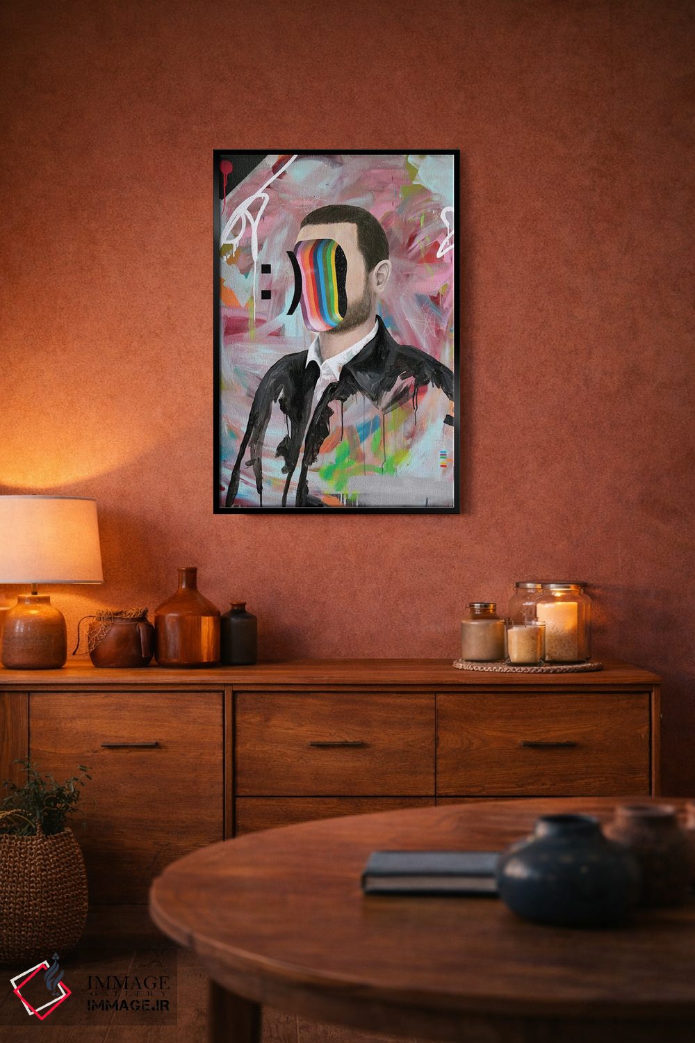 تابلو دکوراتیو صورت خندان اثر فیموس ون دد - D4B